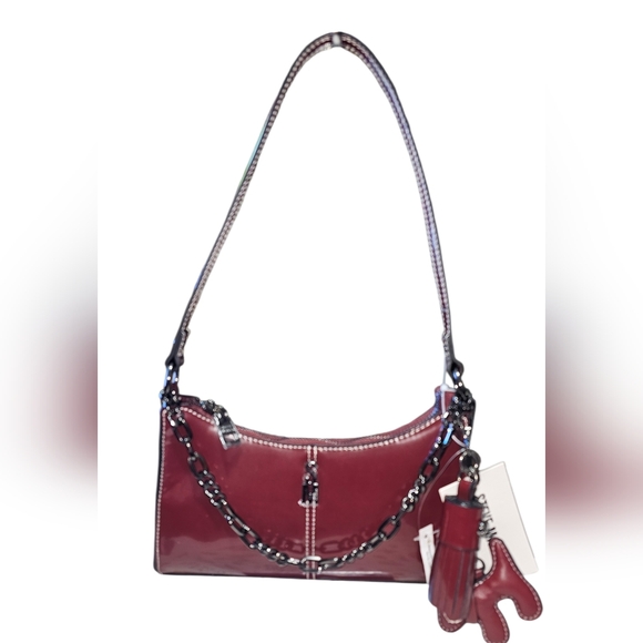 STEVE MADDEN Bmikas Glossy Bloodstone Shoulder Bag - Picture 5 of 9